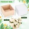 12 Pack Rustic Wooden Planter Boxes with Floral Foam Blocks – 4 Inch Unfinished Square Wood Centerpiece Containers for Flower Arrangements, Wedding Table Decor, Baby Shower, DIY Crafts & Home Garden Decorations
